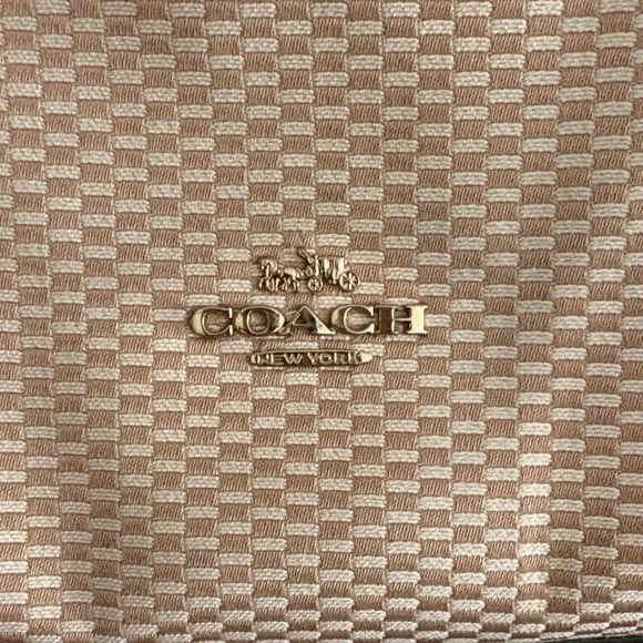 Coach Checkered Beige and Tan Shoulder Bag - Picture 2 of 16